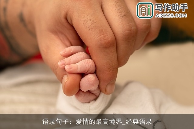 语录句子：爱情的最高境界_经典语录
