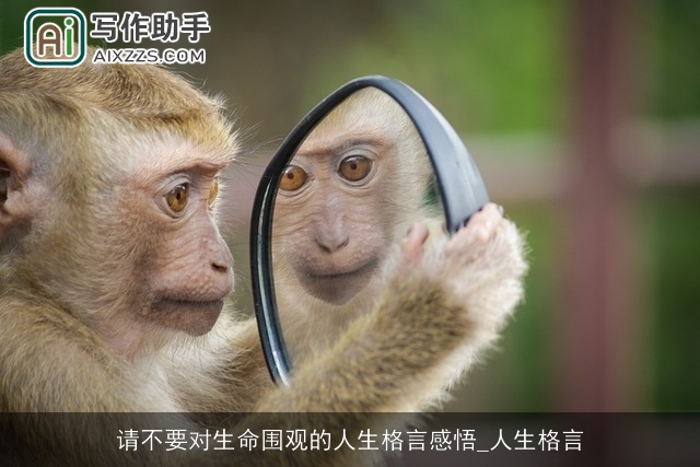 请不要对生命围观的人生格言感悟_人生格言