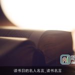 读书日的名人名言_读书名言