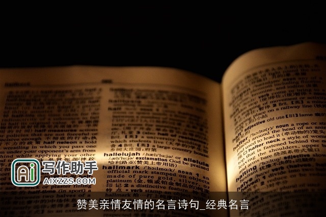 赞美亲情友情的名言诗句_经典名言