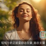 较短小的正能量励志文章_励志文章