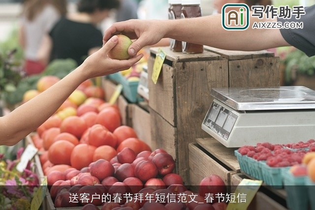 送客户的春节拜年短信范文_春节短信