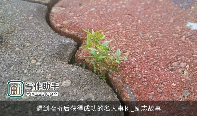 遇到挫折后获得成功的名人事例_励志故事