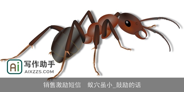 销售激励短信  蚁穴虽小_鼓励的话