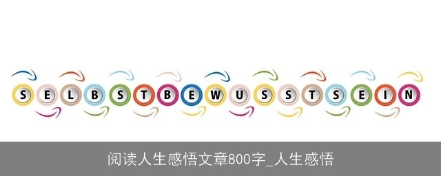 阅读人生感悟文章800字_人生感悟