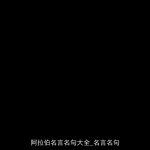 阿拉伯名言名句大全_名言名句