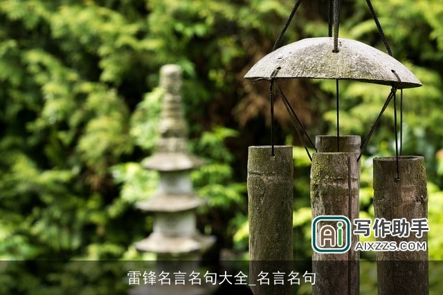 雷锋名言名句大全_名言名句