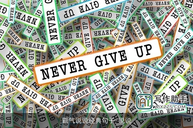 霸气说说经典句子_说说