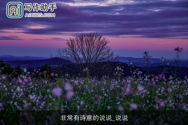 非常有诗意的说说_说说