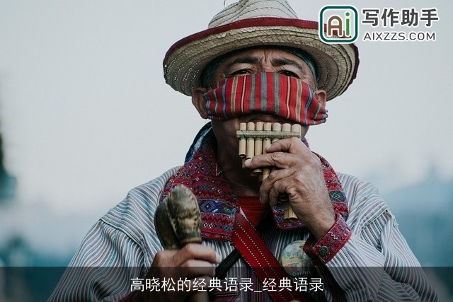 高晓松的经典语录_经典语录