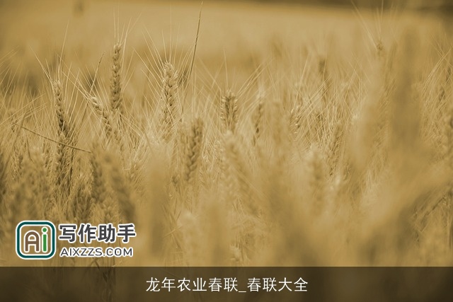 龙年农业春联_春联大全