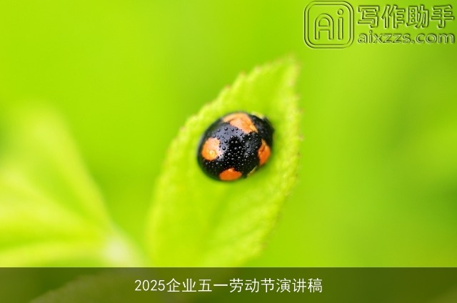 2025企业五一劳动节演讲稿