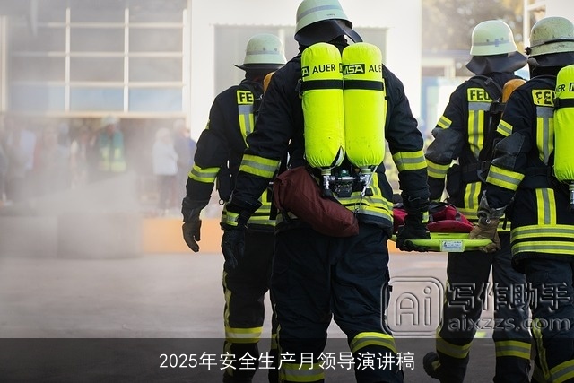 2025年安全生产月领导演讲稿