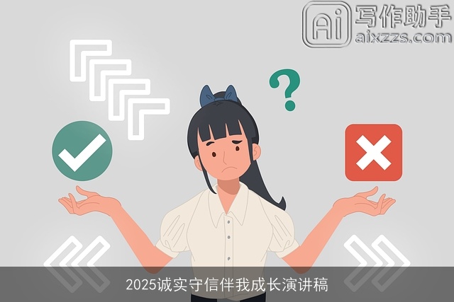 2025诚实守信伴我成长演讲稿