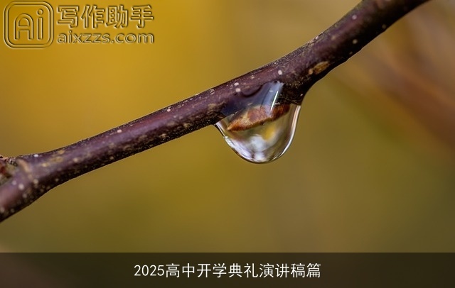 2025高中开学典礼演讲稿篇
