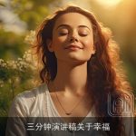 三分钟演讲稿关于幸福