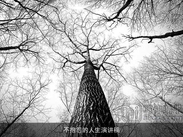 不抱怨的人生演讲稿