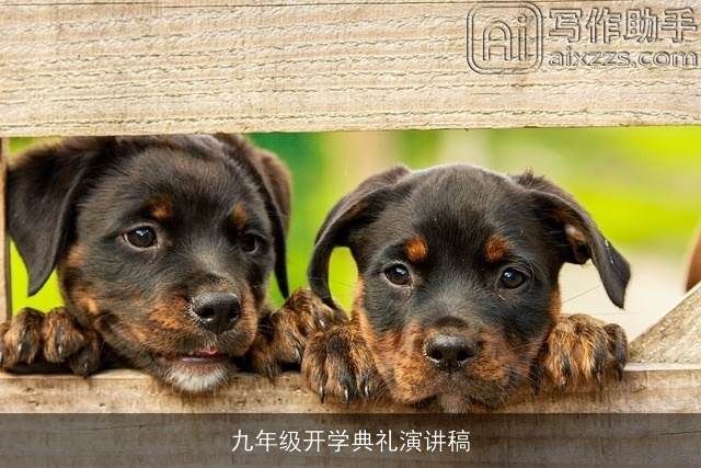 九年级开学典礼演讲稿