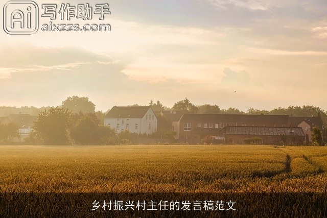 乡村振兴村主任的发言稿范文