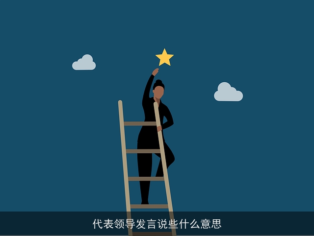 代表领导发言说些什么意思