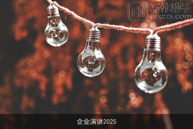 企业演讲2025