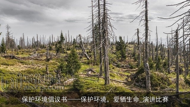 保护环境倡议书——保护环境，爱牺生命_演讲比赛