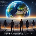 保护环境的演讲稿范文1000字