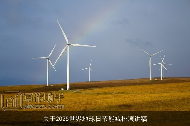 关于2025世界地球日节能减排演讲稿