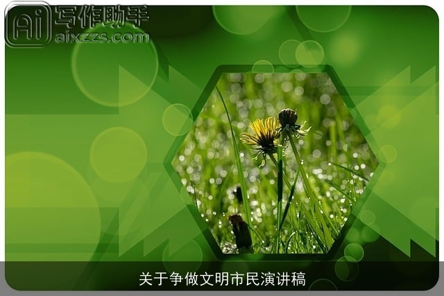 关于争做文明市民演讲稿