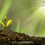 关于人生演讲稿范文