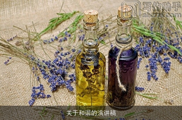 关于和谐的演讲稿