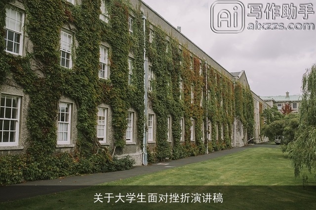 关于大学生面对挫折演讲稿