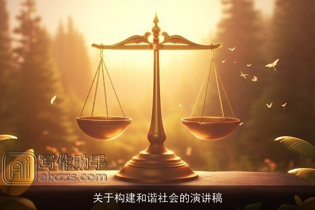 关于构建和谐社会的演讲稿