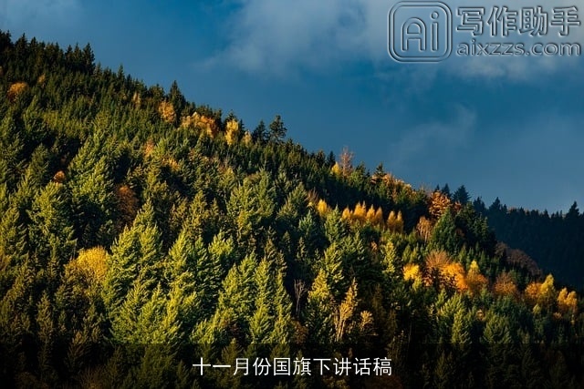 十一月份国旗下讲话稿