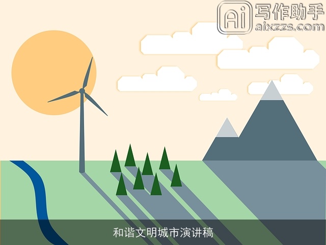和谐文明城市演讲稿