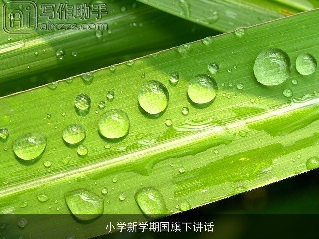 小学新学期国旗下讲话