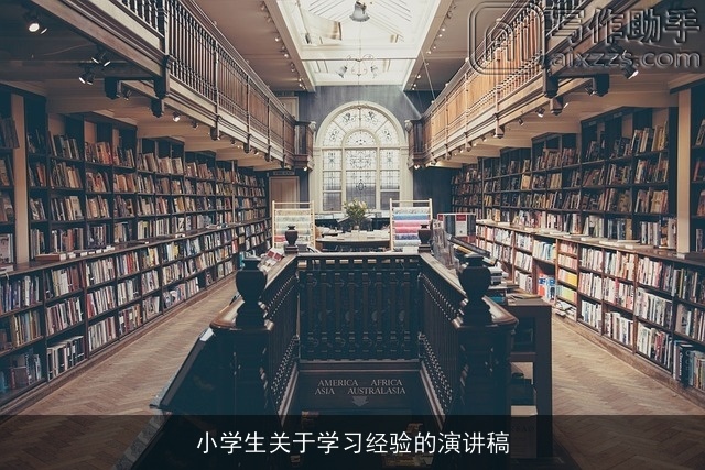 小学生关于学习经验的演讲稿