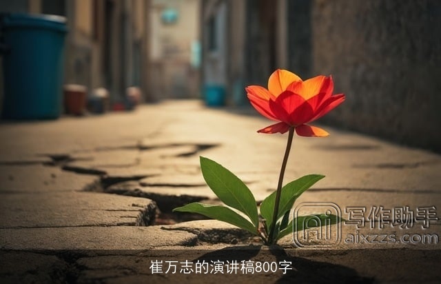 崔万志的演讲稿800字