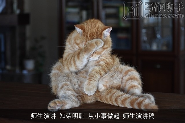 师生演讲_知荣明耻 从小事做起_师生演讲稿