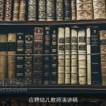 应聘幼儿教师演讲稿