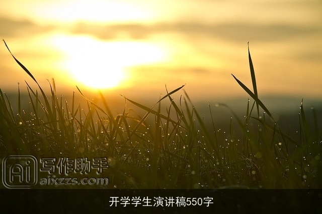 开学学生演讲稿550字