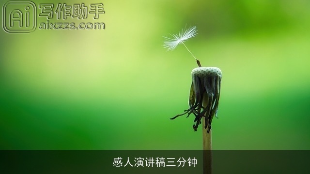 感人演讲稿三分钟