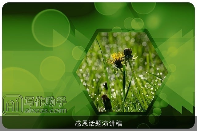 感恩话题演讲稿