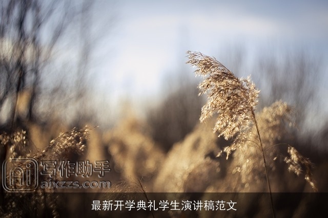 最新开学典礼学生演讲稿范文