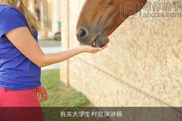 有关大学生村官演讲稿