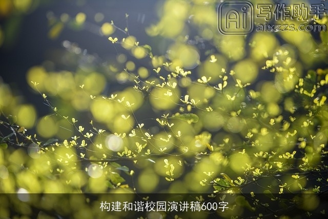 构建和谐校园演讲稿600字
