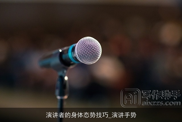 演讲者的身体态势技巧_演讲手势