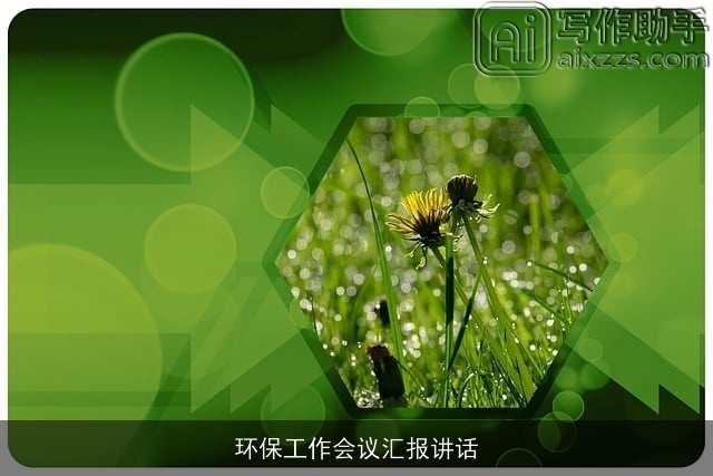 环保工作会议汇报讲话