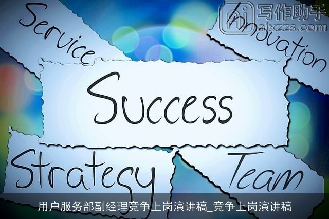 用户服务部副经理竞争上岗演讲稿_竞争上岗演讲稿