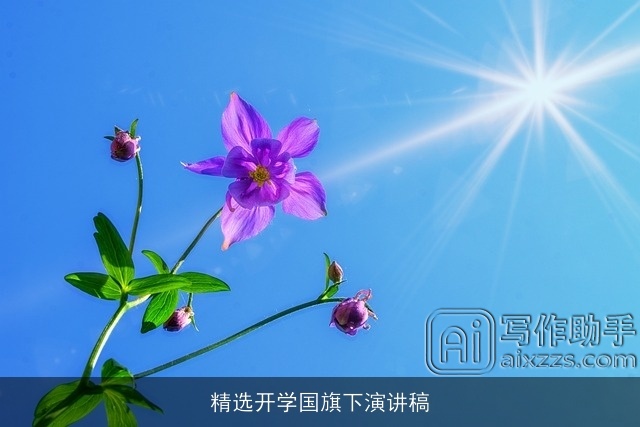 精选开学国旗下演讲稿